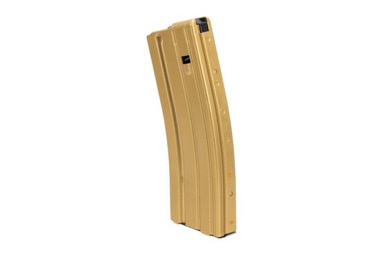 DURAMAG Aluminum 5.56 AR-15 Magazine in Desert Gold has a 30 round capacity